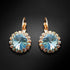 Auskari "Klaris IX (Aquamarine Blue)" ar Swarovski™ kristāliem